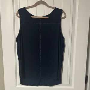 Style & Co. Navy Sleeveless Blouse
